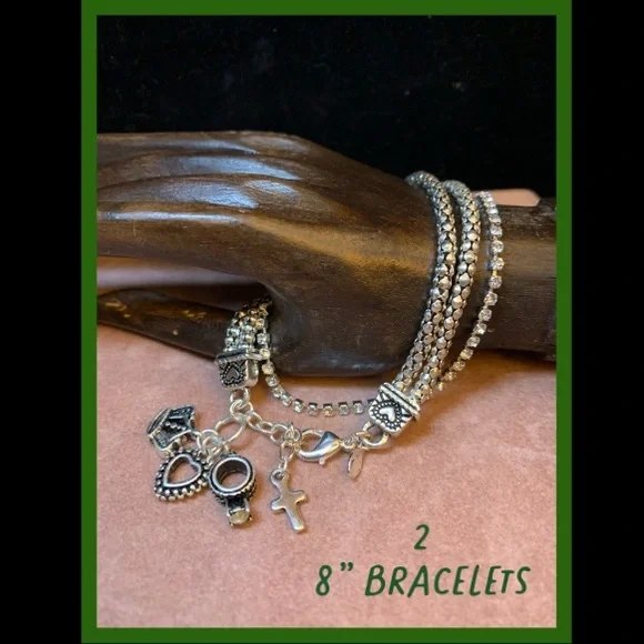 Silver Charm & Tennis Bracelets - Picture 3 of 5